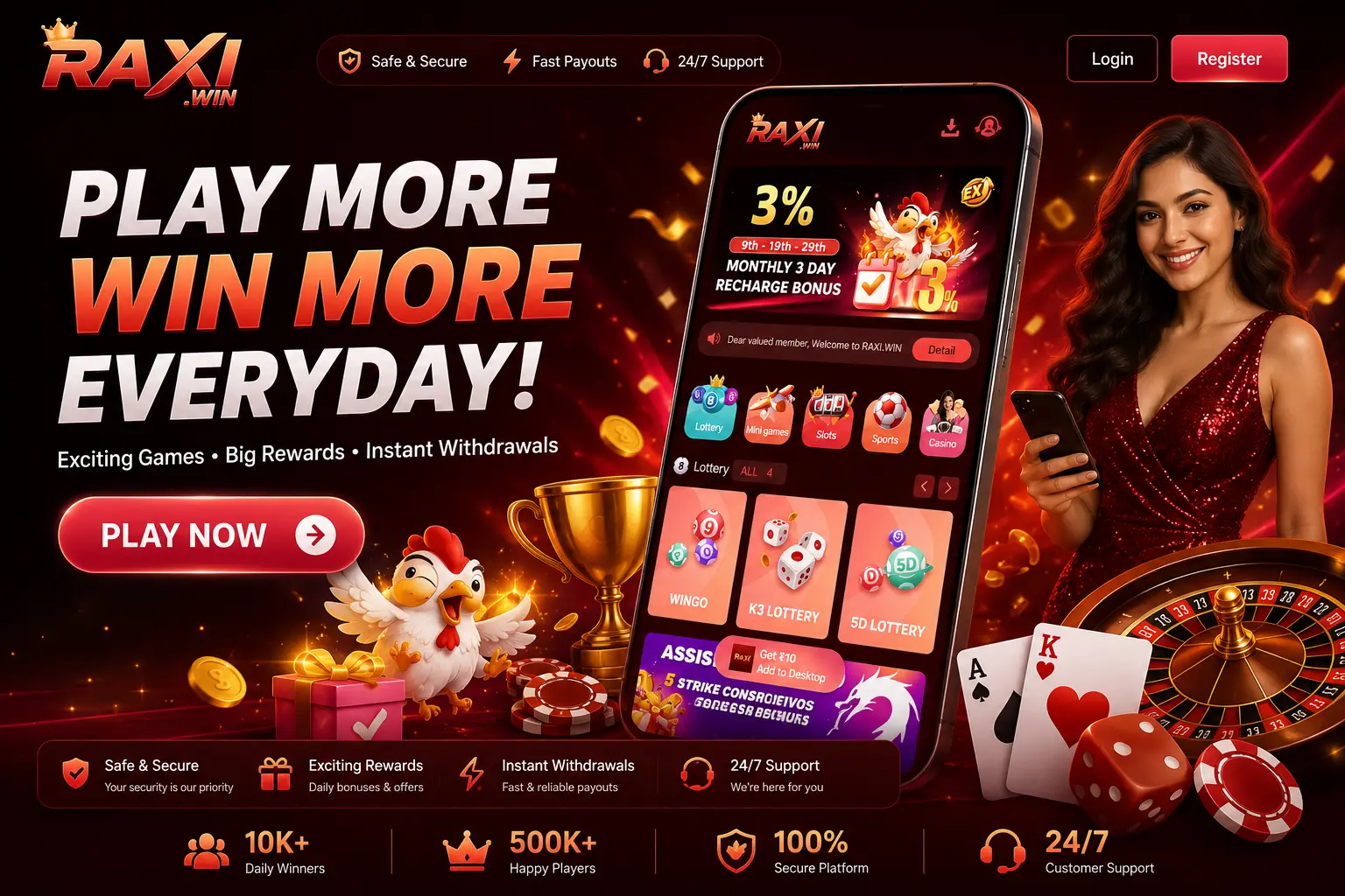 Raxi Game Hero - India's Top Gaming App